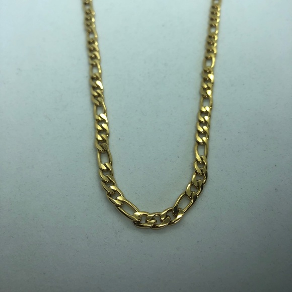 18k Gold Figaro Chain Necklace 22in Men’s Women's - Picture 8 of 10